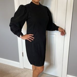 Denim Dress- Puff Sleeve